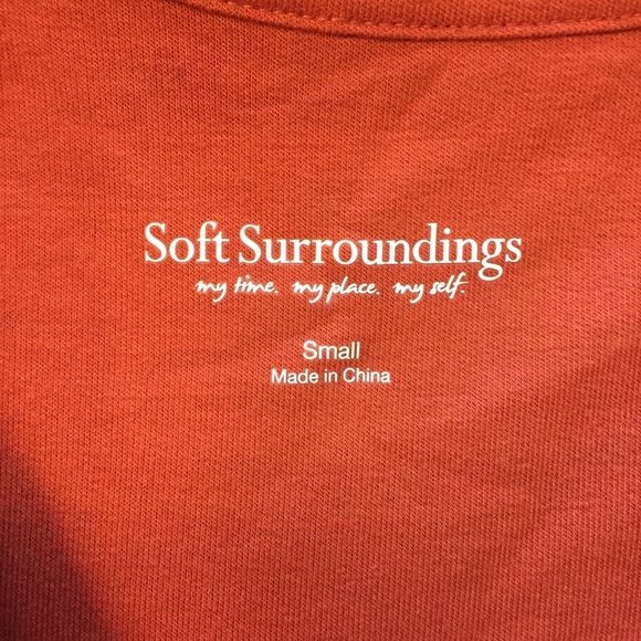 SOFT SURROUNDINGS Rust Front Button Maxi Dress S - Picture 4 of 7